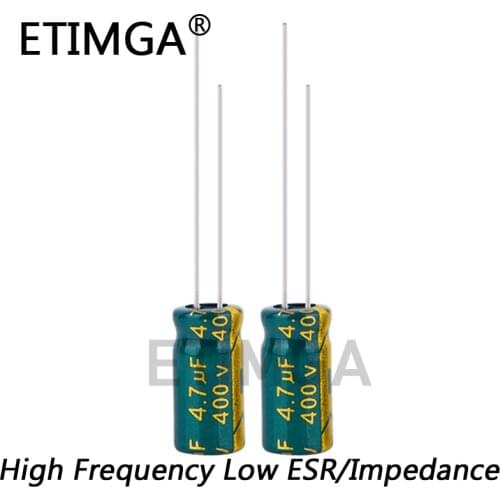 400v 4.7UF High Frequency Low Impedance 400V 4.7UF Aluminum Electrolytic Capacitor Size 8*12 S22 20