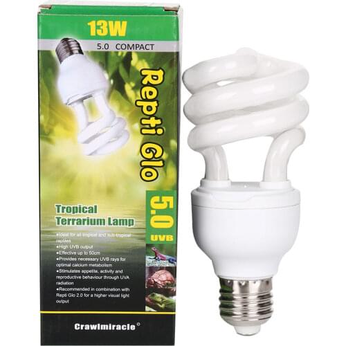 5.0 10.0 UVB 13W Reptile Light Bulb UV Glow Lamp for Vivarium Terrarium Tortoise ES-E27 Energy saving lamps