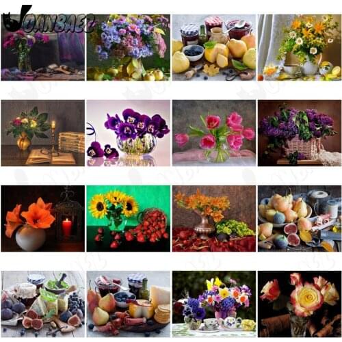 Flower Compote Diamond Painting 5D Diy Mural Rose Flower Strawberry Diamond Inlaid Home Furnishing Room Decoration Accessories