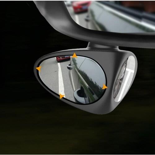 Car Blind Spot Mirror 360 Degree Convex Rotatable 2 Side Automibile Exterior Rear View Parking Mirror Safety Accessories CSV