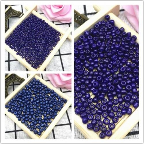 New DIY 2mm/3mm/4mm 1000/500/200pcs Czech Glass Seed Spacer Beads Jewelry Fitting Navy