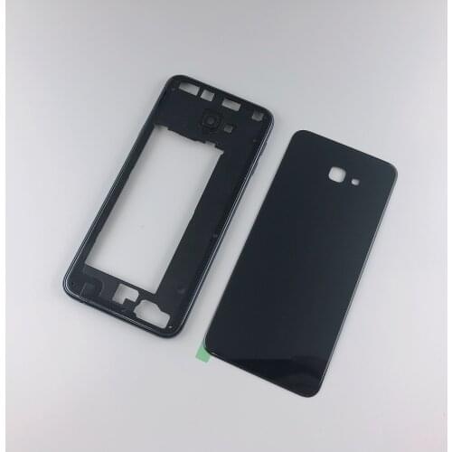 For Samsung Galaxy J4 Plus J415 J415F J415FN Housing Middle Frame+Battery Back Cover+Camera Lens Cover