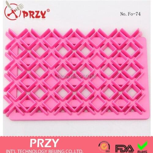 Tie Petal Quilt Fondant Square Cutter Lattice Cake Decoration Cupcake Embossing Tool Embosser NO:FO-74