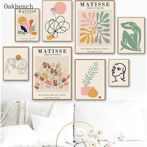 Matisse Canvas Painting Abstract Wall Paintings Leaves Poster Sun Print Sexy Girl Prints Nude Posters Modern Pictures Room Decor