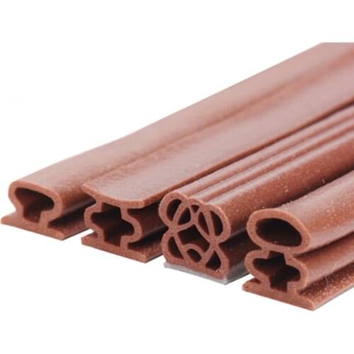 Main Entrance Door Seals Adhesive Silicone Sealing Strip Gasket 10 x 6mm 8mm 10mm 12mm 15mm 20mm 6m Brown White