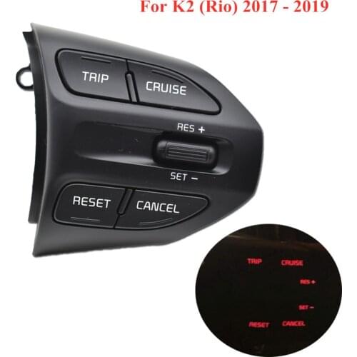 High quality Steering Wheel Button For KIA K2 RIO 2017 2018 RIO X LINE Buttons Bluetooth Phone Cruise Control Volume