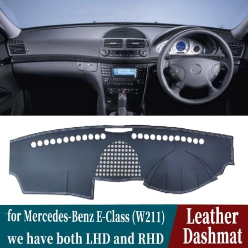 Leather Dashmat Dashboard Cover Pad Dash Mat Carpet Car-Styling for Mercedes-Benz E-Class (W211) E220 E200 E300 2003-2008
