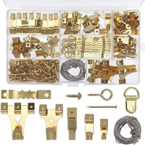 Picture Hooks for Hard Walls Picture Hanging Hooks Picture Hangers Picture Hanging Kit Sawtooth D-Ring with Screws