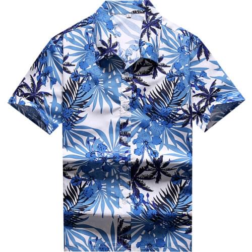 Summer Hawaiian Dress Shirt Mens Loose Colorful Printed Short Sleeve Plus Size 5XL Brand Clothing Men Beach Floral Aloha Shirts