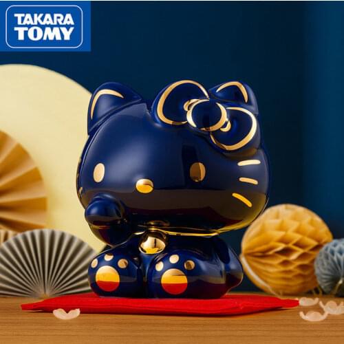 TAKARA TOMY Cute Cartoon Hello Kitty Piggy Bank Simple Creative Household Decoration Children Ceramic Piggy Bank