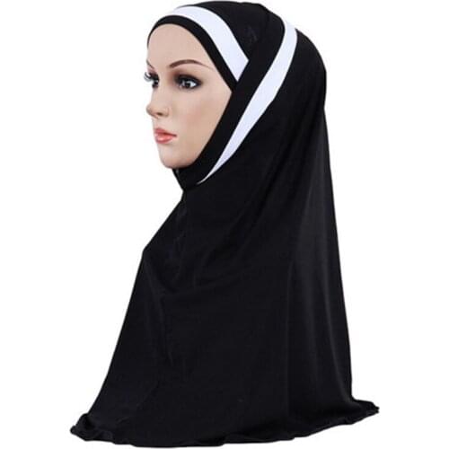 57*57cm Pray hijab muslim hijab for Adults or big girls scarf islamic headscarf hat amira pull on headwrap