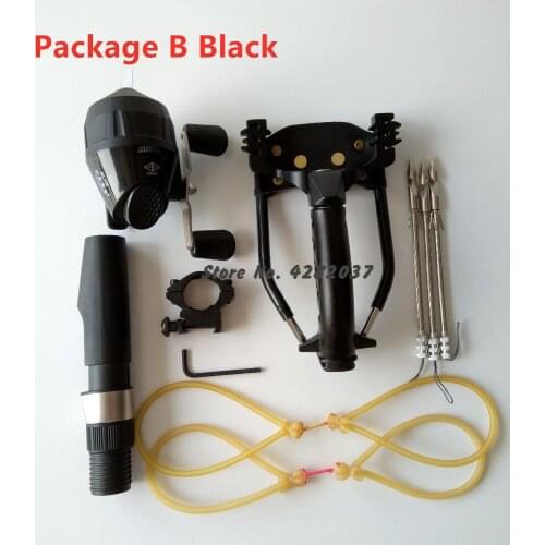 Fish Hunting Set Slingshot Slingshot Wristband Hand Rubber Band Stainless Steel Reel Slingshot Shooting Bow Set