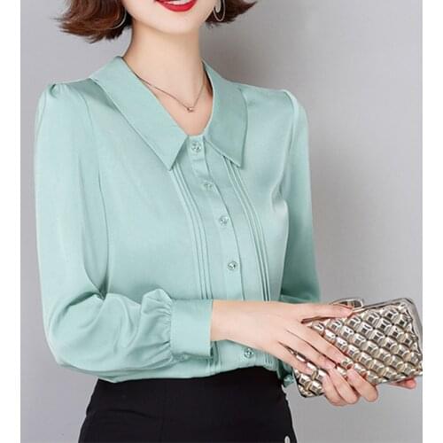 NUYIMEI Womens Satin Shirts
