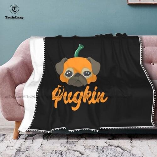 Halloween Skeleton Dog Blanket Cheap Furry Pom Pom Bedspread Fleece Armchair Super Soft Blanket