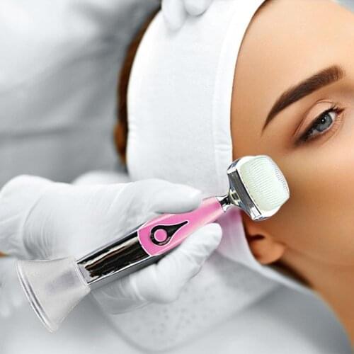 Pobling 3D Nano Electric Facial Skin Cleaner Fine ABS Electroplating Nano-silica Gel Brush Tool Silicone Beauty Massager