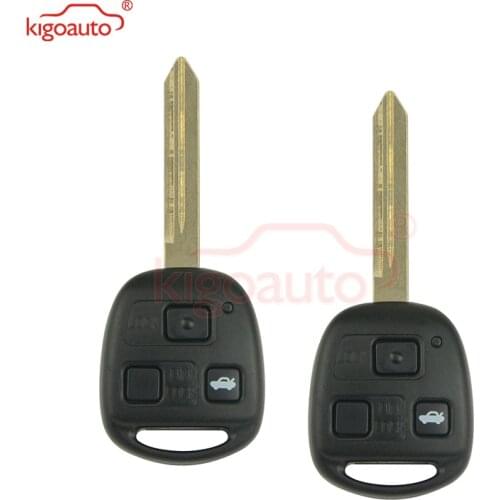 Denso(not Valeo) Kigoauto 2pcs Remote key 3 button TOY47 434mhz 4D70 for Toyota Avensis 2004 2005 2006 2007 2008 2009