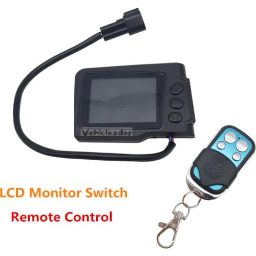 12V/24V LCD Monitor Switch + Remote Control For 5kw 8kw Car Truck Diesels Air Heater Parking Car Heater Accessories