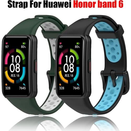 Colorful Soft Silicone Sport Band Strap For Huawei Honor Band 6 Smart Wristband Bracelet Replacement Watch Belt For Honor Band 6