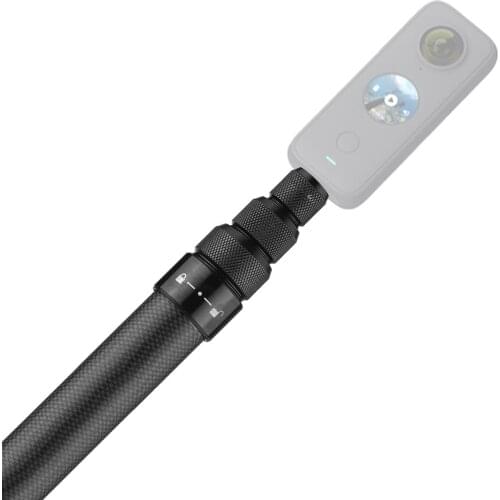 1.5m Carbon Fiber Selfie Stick Adjustable Extension Pole with 1/4" Screw Replacement for Insta 360 One X2 Camera Action Camera