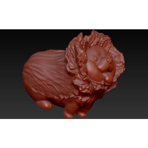Cute cabbage dog 3D model for cnc or 3D printers in STL file format
