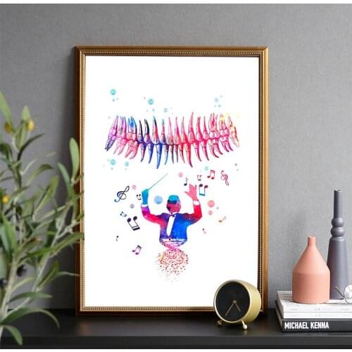 Teeth Watercolor Print Dental Art Canvas Painting Dentist Posters Human Teeth Anatomy Stomatology Clinic Wall Decor Doctor Gift