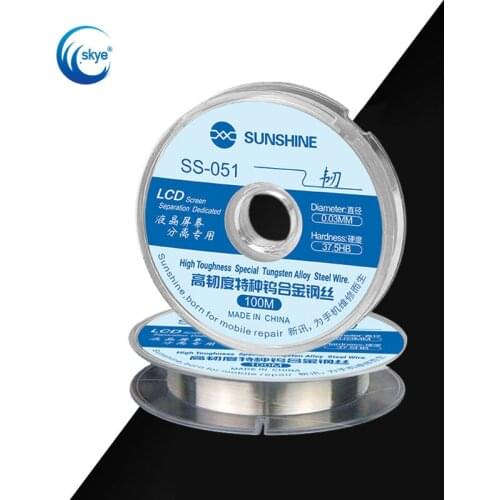 SUNSHINE SS-0.07E Superfine Silver Jump Wire Fly Line Jump Wire 0.007MM For Mobile Phone CPU Fingerprint Touch Repair Tool