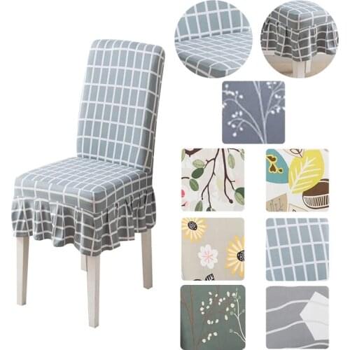 Universal Fabric Chair Cover for Dining Room Chairs Cover Spandex Elastic Chair Cover with High Back Cover for Chair for Kitchen