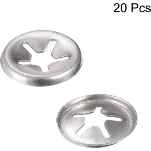 Uxcell 20pcs/lot M5/6/7/8/12/14/16 Internal Tooth Starlock Washer 304 Stainless Steel Locking Speed Clip Hardware high Quality