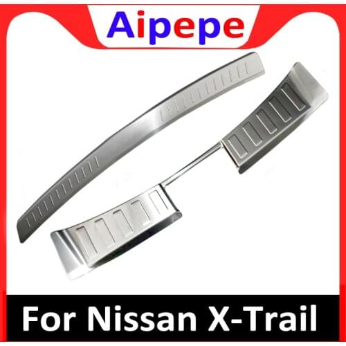 Stainless Steel Rear Bumper Trunk Threshold Door Sill Protector Cover Trim For Nissan X-Trail T32 Rogue 2014 2015 Car Accessory