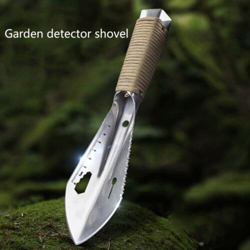 Serrated Edge Digger Metal Detecting Garden Detector with Sheath Stainless Steel E7CB