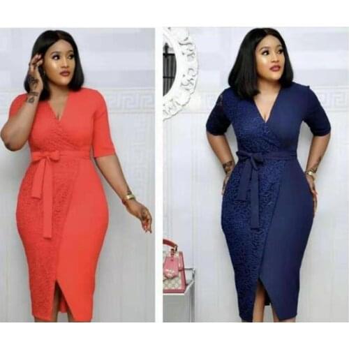 HGTE 2019 new arrival elegent fashion style african women plus size dress Free shipping