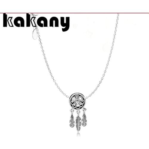 Kakany Hot-selling High Quality 100% 925 Silver Clavicle Chain Gorgeous Dream Divine Dream Catcher Necklace Female ZT0132
