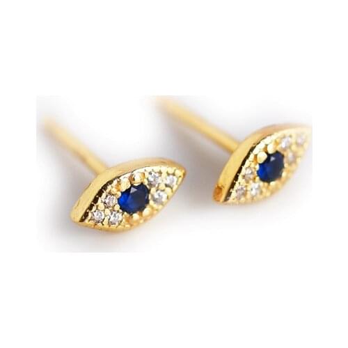 1Pair Piercing 925 Sterling Silver Devils Eye Stud Earrings for Women 2020 Jewelry Blue Eyes Earrings Gifts to Girlfriend