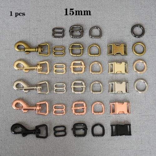 1 Pcs 15mm Metal D Ring Use For DIY Bag Dog Collar Leash Belt Sewing Knapsack Garment Accessories Purse Straps Clip Clasp 151qb
