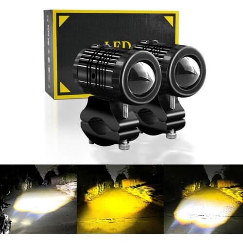 2Pcs LED Strobe Motorcycle Headlight bulb Spot External DRL Fog Light For Suzuki /Honda/Yamaha/kawasaki/Benelli/BMW /PIAGGIO