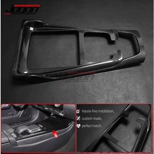 100% Carbon Fiber For Mercedes Benz A CLA GLA A45 CLA45 GLA45 AMG Car Console Gear Knob Water Cup Center Control Panel Trim