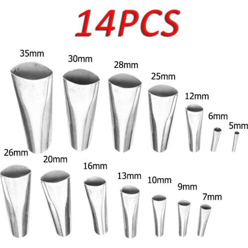14PCS Stainless Steel Caulk Nozzle Applicator Caulking Finisher Glue Silicone Sealant Finishing Tool Kitchen Bathroom Sink Joint