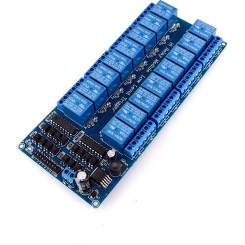 16 Channel Relay Shield Module DC 5V 12V with Optocoupler LM2576 Microcontrollers Interface Power Relay for arduino DIY Kit