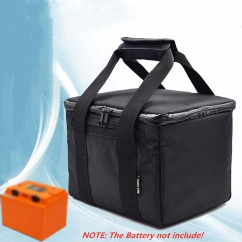 24x19x18cm Bicycle Battery Bag Large Capacity Thickened Waterproof Shockproof Black Battery Parcel for MTB Road Bike Accessories