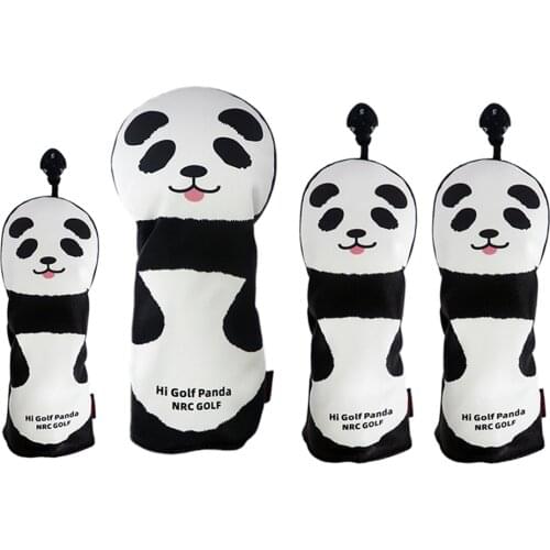 4Pcs Golf Animal Shape Sports Golf Club Headcover Wood Driver Head Cover Xmas Gift with Interchangeable Number Tags #1 3 5 ut