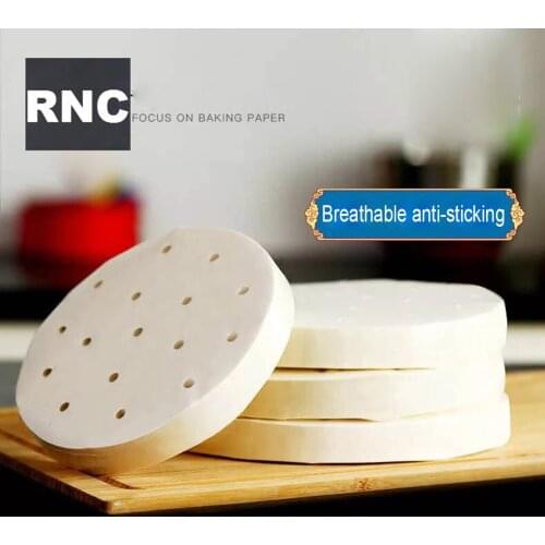 100pcs 7/8/9 Inch Air Fryer Liners Perforated Non-stick Mat Steaming Baking Cooking White Pot Oil Paper Accessories