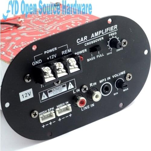 S80B 8-12 inch tube core 12V car subwoofer 120W tritone pure bass amplifier board for car