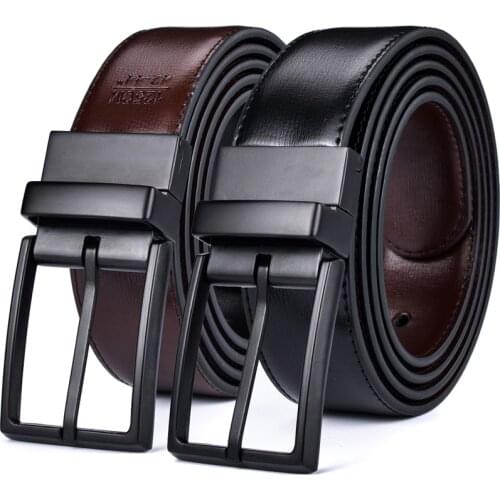 Mens Belt, Reversible Leather Belts for Men, Rotated Buckles, Dress and Casual, Classic & Fashion Designs for Man