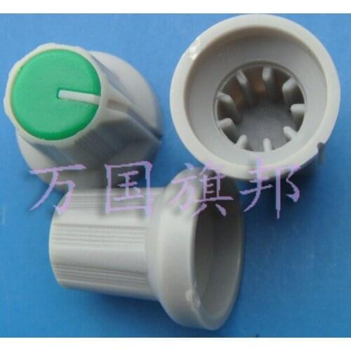 The Free Delivery. potentiometer knob green plastic mallard green high 16MM diameter 15MM