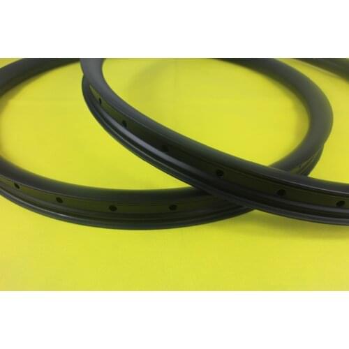 27.5er MTB downhill tubeless carbon rims 40mm width 30mm depth hookless clincher UD matte 36 holes 650B 27.5in DH mountain bike