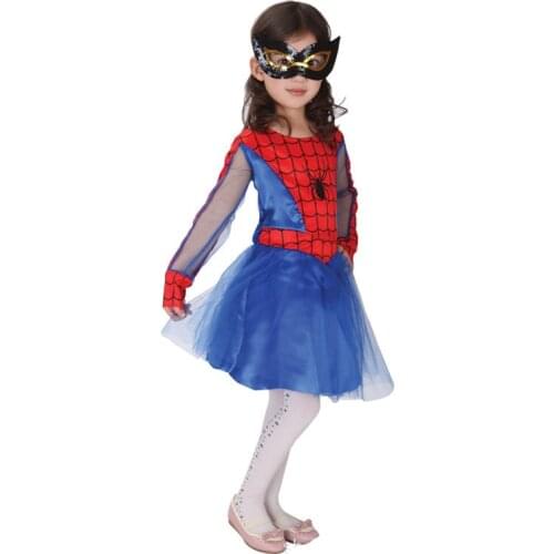 Children Spider Girls Cosplay Costumes Costume for Kids New Year Purim Fancy Party