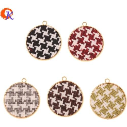 Cordial Design 50Pcs 30*33MM Jewelry Accessories/Charms/Hand Made/Fabric Effect/Round Shape/Pendant/DIY Making/Earring Findings
