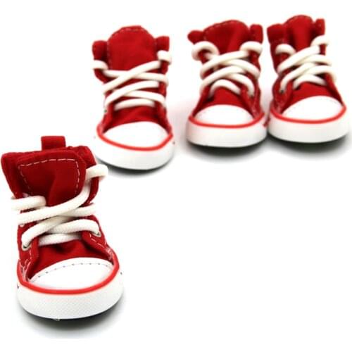 Pets Dogs Cats PuppyRed/Orange/Black/Pink/Grey Lovely Candy Color Sports Shoes 4pcs hot