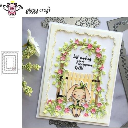 Piggy Craft metal cutting dies cut die mold Irregular hole photo frame Scrapbook paper craft knife mould blade punch stencils