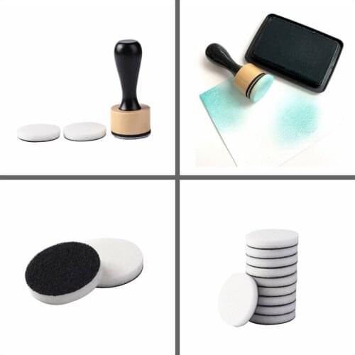 Sponge Mini Ink Blending Tools with Round Foams Handle Seal Paint Tool Apply Inks Suitable for Painting and Brushing Diy Handmad